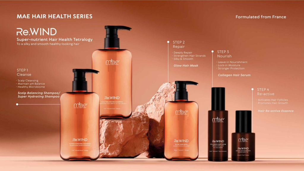 mae HK rewind haircare series